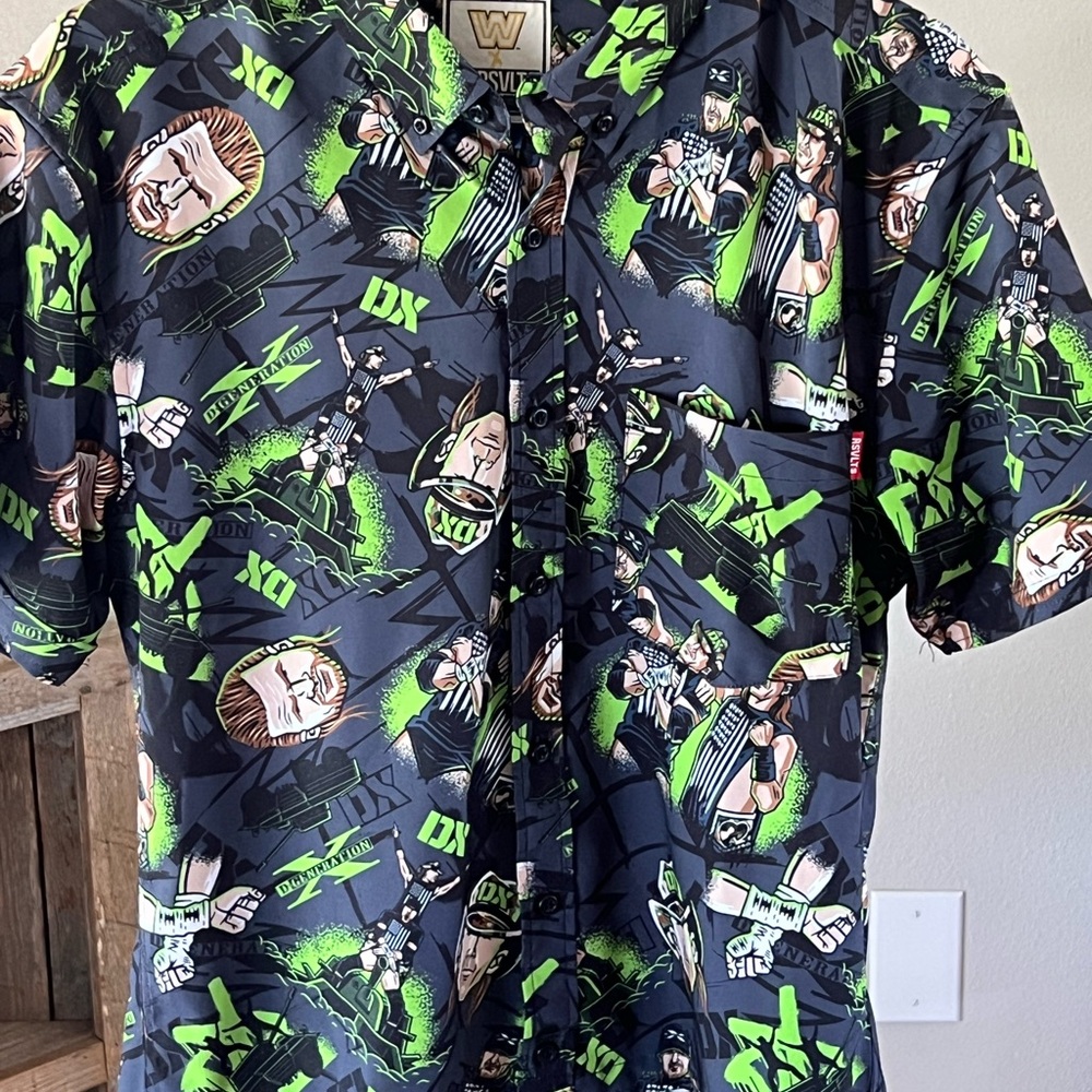 WWE Short Sleeved, Botton down Shirt - Men’s Small